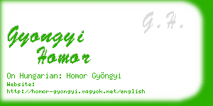 gyongyi homor business card