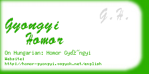 gyongyi homor business card